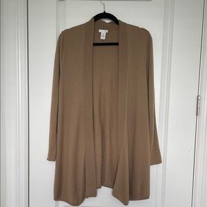 J. Jill Women's Tan Open Front Cardigan